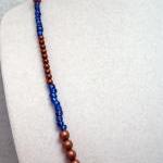 Horse Necklace Beaded Bottle Blue And Brown