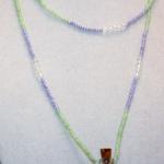 Beaded Bottle Necklace In Green And Purple With..