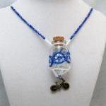 Herb Bottle Necklace With Bicycle Charm